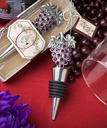Bejeweled Grape Cluster Bottle Stopper
