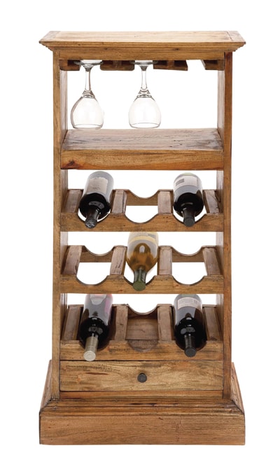 Wooden Wine Rack Cabinet Globe Imports