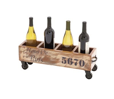 trolley wheels wine