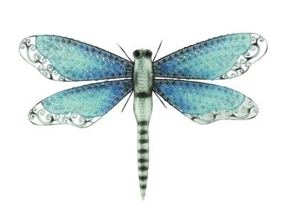 Iridescent Metal Wall Dragonfly - Globe Imports