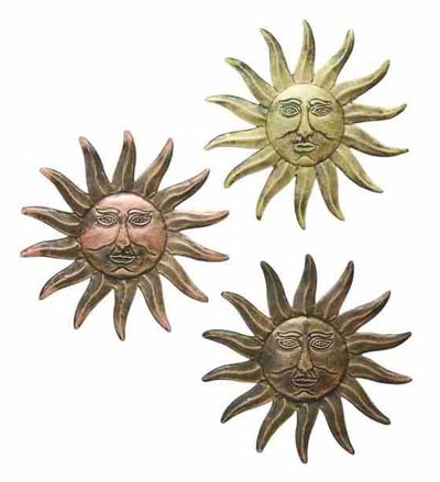 Assorted Wall Sun Face - Globe Imports