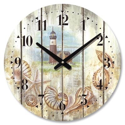 Weathered Lighthouse Wall Clock - Globe Imports