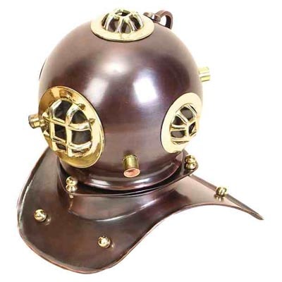 Metal Diver's Helmet - Globe Imports