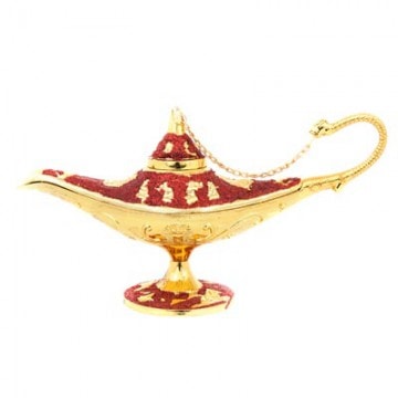 Reddish Pink Colored Aladdin’s Lamp - Globe Imports