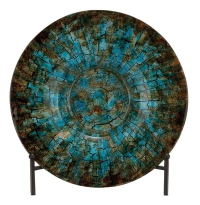 Art Glass Plate with Stand - Globe Imports