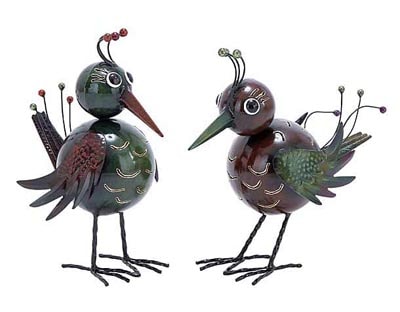 whimsical bird figurines