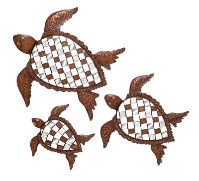 Set of 3 Wall Sea Turtles - Globe Imports