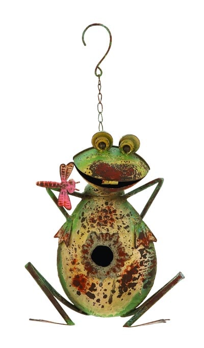 Weathered Frog Bird House - Globe Imports