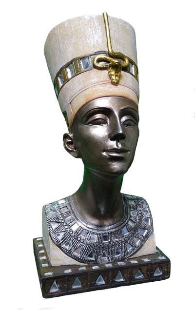 Decorated Queen Nefertiti Bust - Globe Imports