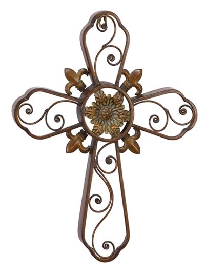 Decorative Metal Wall Cross - Globe Imports