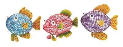 Assorted Colorful Wire Fish - Globe Imports