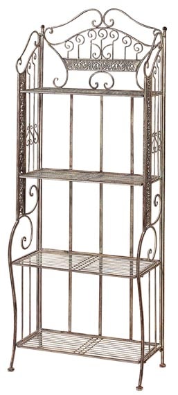 Rustic Metal Baker's Rack - Globe Imports