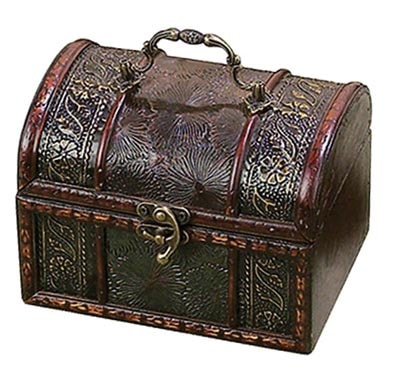 Antique Looking Treasure Chest - Globe Imports