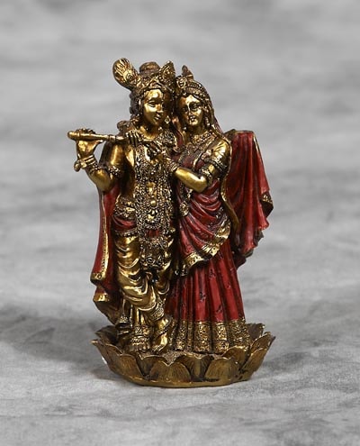 Hindu Krishna and Radha Statue - Globe Imports