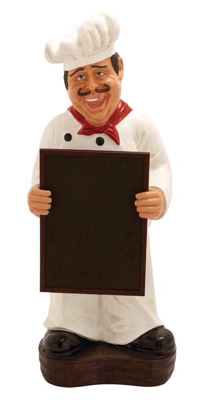 Large Chef with Chalkboard - Globe Imports