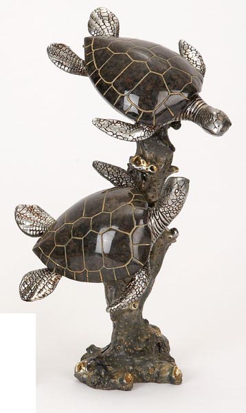 Turtles Art Sculpture - Globe Imports