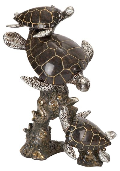 Turtles Art Sculpture - Globe Imports