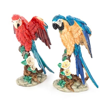 resin parrot figurines