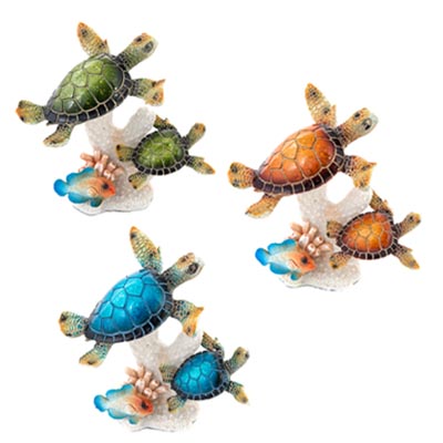 Sea Turtles on Coral - Globe Imports