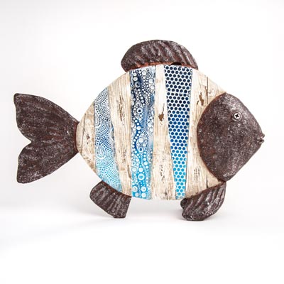 Rustic Standing Fish Figurine - Globe Imports