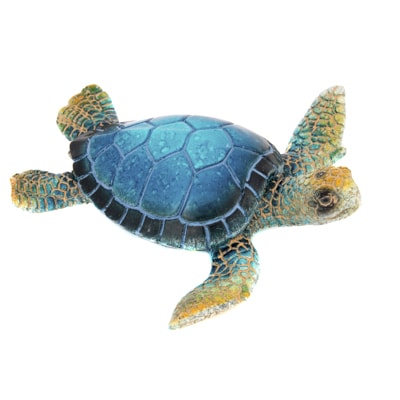 Blue Polystone Turtle - Globe Imports