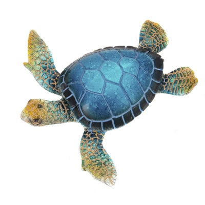 Blue Polystone Turtle - Globe Imports