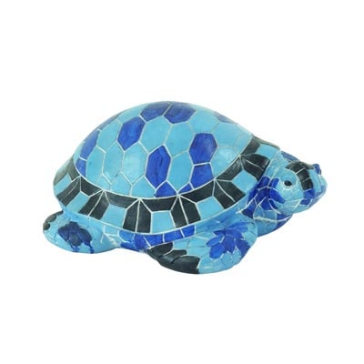 Blue Mosaic Garden Sea Turtle - Globe Imports