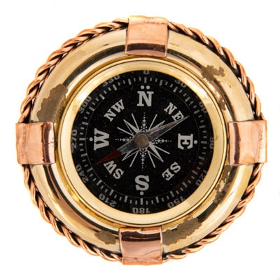 Brass Life Preserver Compass - Globe Imports