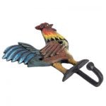 Painted Rooster Hook - Globe Imports