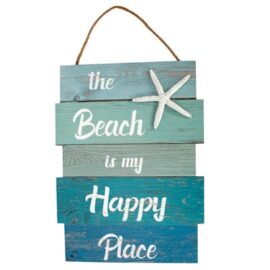 Beach Happy Place Sign - Globe Imports