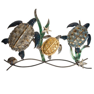 40 1/2 Inches Wide x 28 1/4 Inches High Dancing Sea Turtles Wall Decor ...