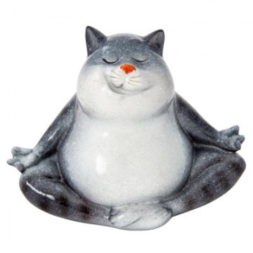 yoga cat figurine