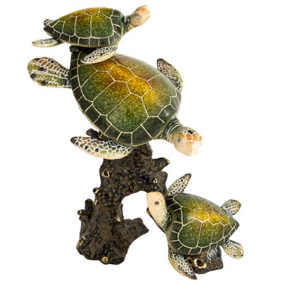 Triple Sea Turtles Figurine - Globe Imports