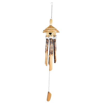 Assorted Tiki Hut Wind Chime - Globe Imports