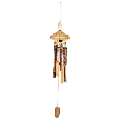 Assorted Tiki Hut Wind Chime - Globe Imports