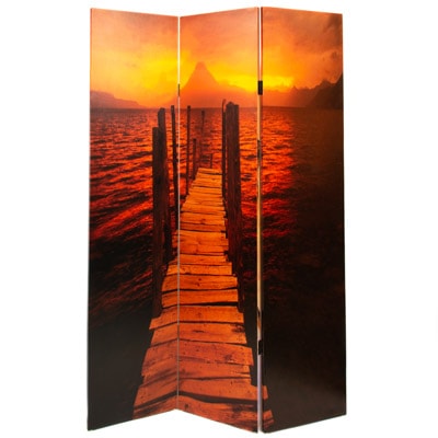 Red Sky Night Canvas Screen - Globe Imports