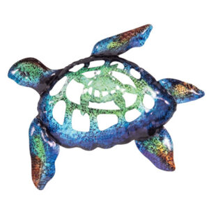 11 1/2 Inches Wide Metal Cut-Out Wall Turtle - Globe Imports